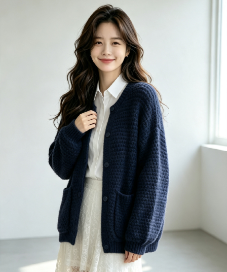 가을 겨울 새로운 두꺼운 패션 다용도 스웨터 코트 출퇴근 프랑스식 우아함 니트 오픈 가디건 여성 트렌디