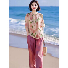 批发素订女装原创品牌旗舰店秋季时尚气质百搭上衣牛筋腰阔腿<b class='q'>裤</b><b class='q'>两件套</b>