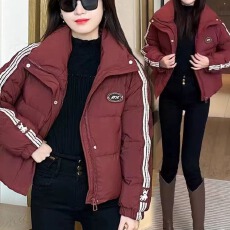 批发3190短款羽绒服女2025冬季新款时尚洋气显瘦白鸭绒保暖立领外套