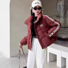 批发女2025冬季新款时尚洋气显瘦白鸭绒保暖立领外套