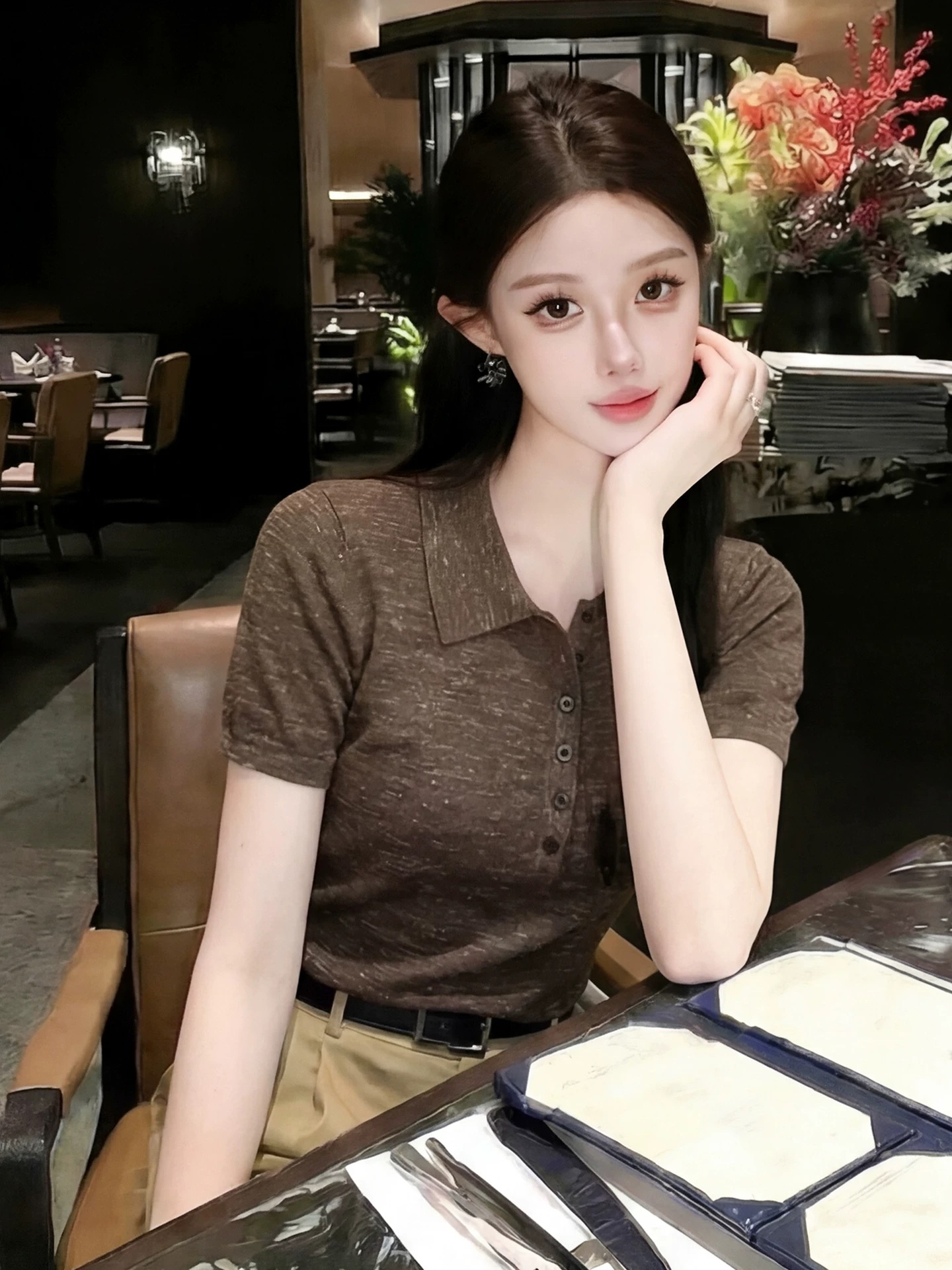 한 부서 아름다운 디자인 센스 맨위 여성 여름 2026 새로운 작은 키 고유 한 아름다운 자이언트 잘 생긴 ~ 중 반팔 티셔츠