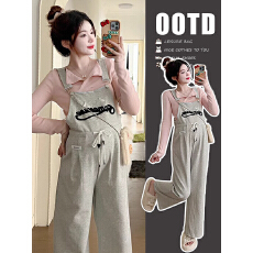 批发孕妇装春秋2026新款休闲<b class='q'>背带裤</b>减龄外出时尚长袖春夏装