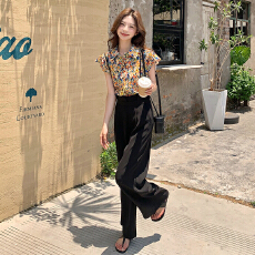 批发黑色吊带<b class='q'>阔腿裤</b>女2026夏季新款韩版宽松高腰小个子休闲背带连体<b class='q'>裤</b>