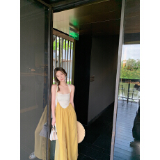 批发Lilylikes—“凉感铜氨裤”柔滑铜氨丝 篙级垂感 显瘦阔腿<b class='q'>背带裤</b>