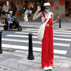 批发2026多巴胺休闲裤学生学生团队服班服纯棉背带裤