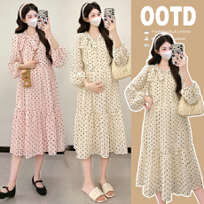 批发实拍时尚大码2026年<b class='q'>春</b>季新品孕妇装连衣裙