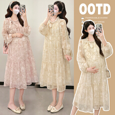 批发实拍时尚大码2026年<b class='q'>春</b>季新品孕妇装连衣裙