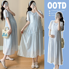 批发实拍时尚大码2026夏季新品孕妇装连衣裙