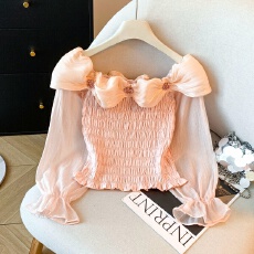 批发实拍春季实拍一字肩<b class='q'>短袖</b>T恤女法式小资洋气小衫别致绝美露肩上衣