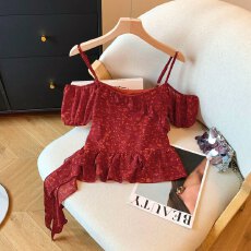 批发实拍<b class='q'>韩版</b>设计感小众短袖衬衫女气质百搭高级感2026夏季洋气上衣