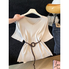 实拍韩系修身显瘦针织背心女夏季新款系带蝴蝶结洋气百搭无袖上衣