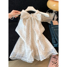 批发实拍<b class='q'>波点</b>蝴蝶结系带挂脖无袖背心女2026夏季气质宽松显瘦<b class='q'>衬衫</b>上衣