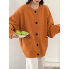 批发<b class='q'>男</b>女同款毛衣外套女2025秋冬新款韩系穿搭宽松慵懒风针织开衫上衣