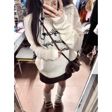 批发白色字母<b class='q'>镂空</b><b class='q'>针织</b><b class='q'>罩衫</b>女2026春夏新款宽松长袖防晒衫潮