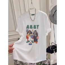 批发21支纯棉-210克100%棉 2026年春夏装短袖T恤<b class='q'>女</b>韩版印花