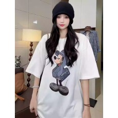 批发官图 21支纯棉-210克（100%棉） 2026年夏装短袖T恤女印花