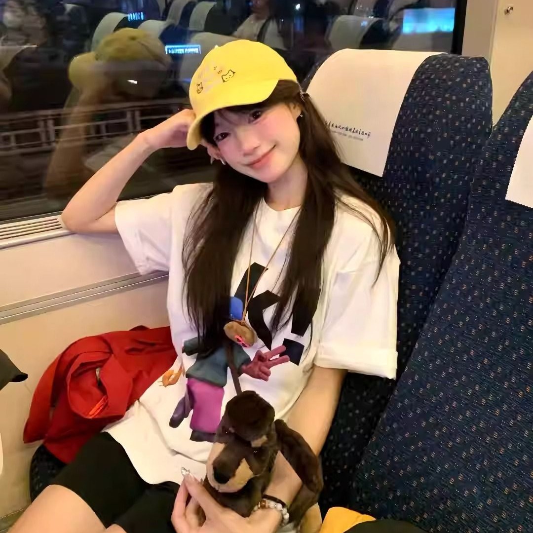 RY3814# 美式辣妹斜肩波点字母印花短袖T恤女