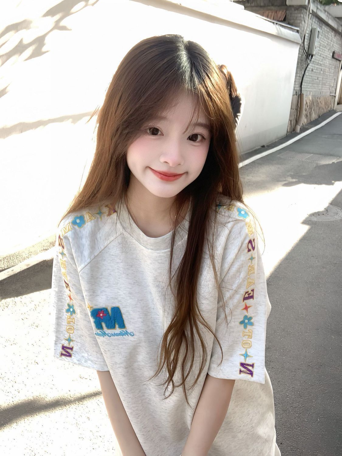 RY3503# 2026夏季原版刺绣+内里铺布纯棉230克精梳紧密短袖t恤女