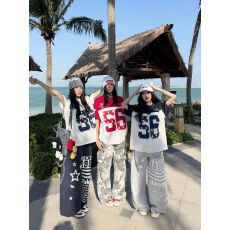 2026夏季刺绣+印花+内里铺布纯棉220克短袖t恤女