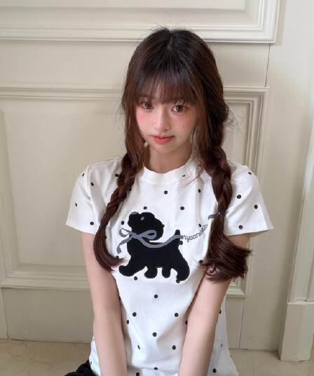 220 그램 40 빗질하다 92 면 8 암모니아 Lun 이후 패키지 칼라 몸매 가꾸기 슬림해 보이는 긍정적 인 어깨 반팔 티셔츠 여성 여름 도트 무늬