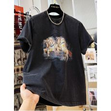 批发2026夏季 230克（100%棉）水洗做旧纯棉短袖T恤女宽松大版