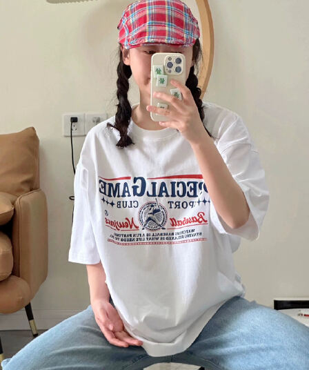 2026 여름 폭발 21 빗질하다 순면 210 그램 이후 패키지 가지고있다 여름 드레스 반팔 티셔츠 여성
