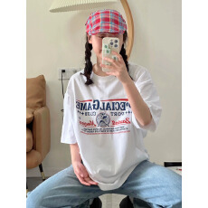 批发2026夏季爆款21支精梳纯棉210克后包领有夏装短袖T恤女