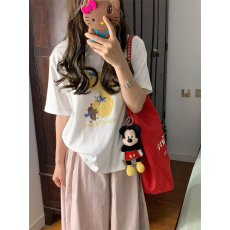 21支纯棉-210克纯棉 夏装短袖T恤女韩版大码宽松