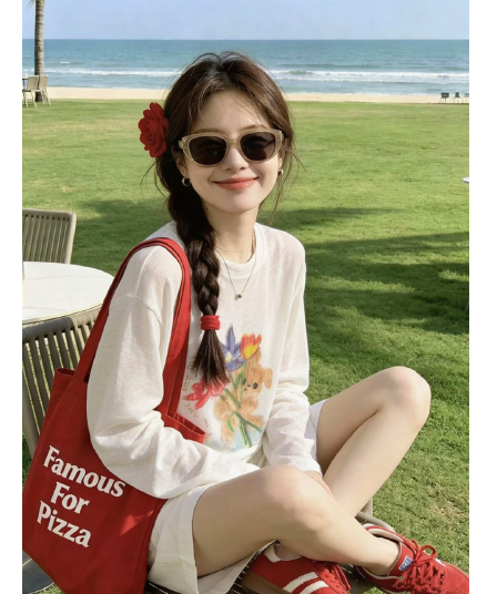 170 그램 눈꽃 면 35 라이 경기 서울 35 면 30 폴리 에스터 블라우스 여성 마이크로 ~을 통해 긴팔 티셔츠 여름 에어컨 셔츠 맨위