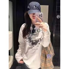 批发2026秋季 21支纯棉-210克纯棉 秋装长袖T恤女宽松上衣印花