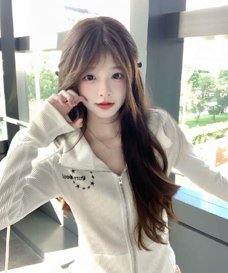 2026 가을 백금 지퍼 95 면 5 암모니아 Lun 이후 패키지 칼라 광저우 원본 원단 후드티 여성