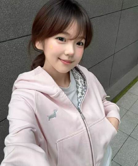 2026 가을 얇은 스타일 백금 지퍼 순수한 Mianhua 면 복합 후드티 여성