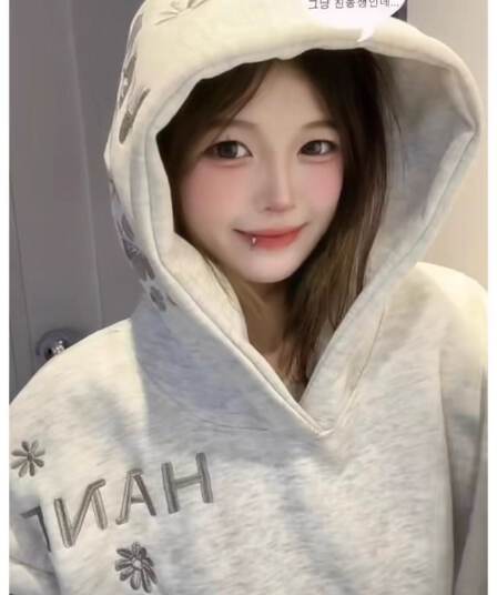 2026 가을 겨울철 좋은 품질 털이 있는 무거운 작업 자수 원본 솜씨 음식 털 후아 면 복합 후드티 여성