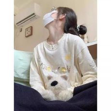 批发（印花+索罗娜领口+原版布料）特<b class='q'>大码</b>240斤趣味手绘卫衣女