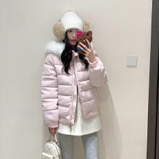批发<b class='q'>实拍</b>棉服学院风甜美新款韩版宽松加厚面包服小个子棉衣短款棉服