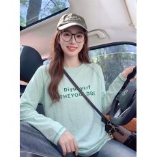 批发官图<b class='q'>特价</b>160克莱赛尔雪花棉长袖t恤打底衫女装潮春秋新款圆领上衣
