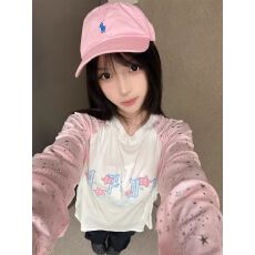 批发2026秋季刺绣贴布+印花 <b class='q'>纯棉</b>220克长袖女
