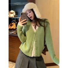 批发春<b class='q'>夏</b>2025年新款V领宽松慵懒风针织衫秋季长袖毛衣