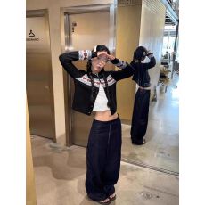 复古浪漫费尔岛针织开衫上衣女秋冬季撞色提花长袖厚款毛衣外套潮