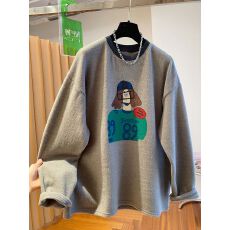 批发【德绒】特<b class='q'>大码</b>300斤卡通印花t恤女<b class='q'>长袖</b>2025新款磨毛上衣