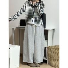 批发官图不减价 仿华棉复合宝宝绒 冬季慵懒松弛感宽松加绒阔腿裤