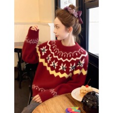 批发工厂慵懒风设计感条纹毛衣女2025秋冬新款外穿<b class='q'>宽松</b>内搭软糯针织衫