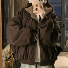 棉服女2025年冬装新款双面穿派克服皮草夹克座山雕慵懒风加厚外套