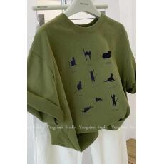 批发<b class='q'>男</b>女情侣新款印花<b class='q'>短袖</b>T恤上衣