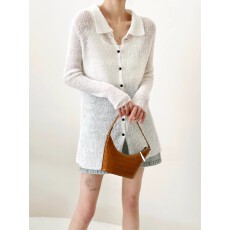 批发polo领防晒<b class='q'>开衫</b>女中<b class='q'>长款</b>外搭修身白色马海毛<b class='q'>针织</b>衬衫外套薄款罩衫