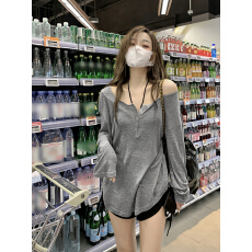 批发原版天丝羊绒<b class='q'>夏季</b>薄款T恤<b class='q'>防晒衣</b>罩衫长袖春秋套头上衣