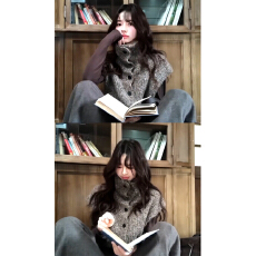 批发法式复古气质高领针织马甲秋冬新款叠穿打底衫上衣