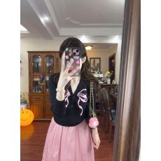 批发韩系蝴蝶结重工毛衣2026秋季新款时尚设计感长袖<b class='q'>针织衫</b>上衣