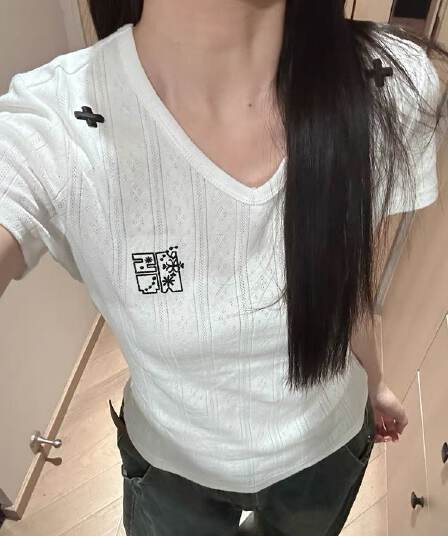 광저우 원본 원단 반팔 티셔츠 여성