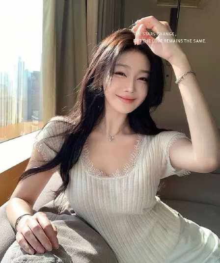 soft 레이스 토피 슈퍼 좋은 양 낙타 털 레이스 측면 반팔 니트 따뜻한 부드럽게 뼈 안에 ~ 중 봄날 맨위